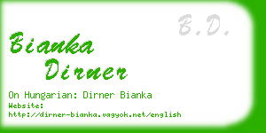 bianka dirner business card